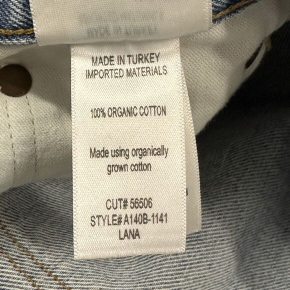 Agolde Jeans Blue Light Wash Lana MidRise Straight Leg Riptide 26x30 $218 Revolv - Picture 8 of 11